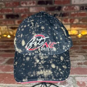 Fit One Athletic Club Custom Bleach Spray Adjustable Black and Tan Cap OS